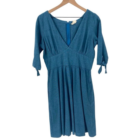 Mata Traders Cotton Fit & Flare Dress Small - Picture 1 of 6